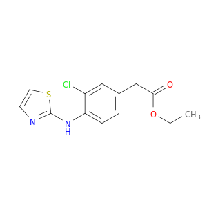 Benzeneacetic acid, 3-chloro-4-(2-thiazolylamino)-, ethyl ester