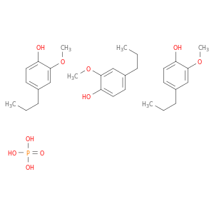 Phenol, 2-methoxy-4-propyl-, phosphate (3:1)