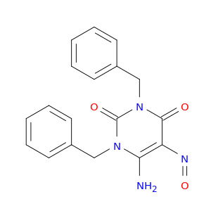 2,4(1H,3H)-Pyrimidinedione, 6-amino-5-nitroso-1,3-bis(phenylmethyl)-