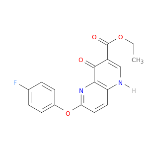 乙基6-(4-氟苯氧基)-1,4-二氢-4-氧代-1,5-萘吡啶-3-羧酸盐
