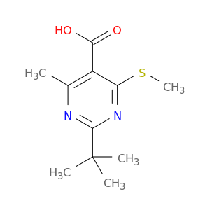 2-tert-Butyl-4-methyl-6-(methylsulfanyl)pyrimidine-5-carboxylic Acid
