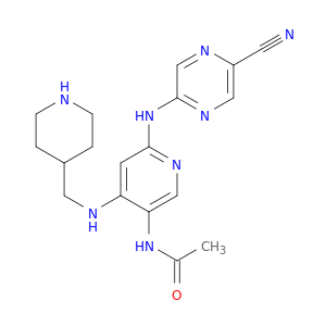 N-(6-((5-Cyanopyrazin-2-yl)amino)-4-((piperidin-4-ylmethyl)amino)pyridin-3-yl)acetamide