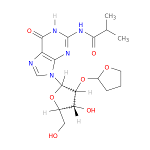 Guanosine, N-(2-methyl-1-oxopropyl)-2'-O-(tetrahydro-2-furanyl)-, (S)-