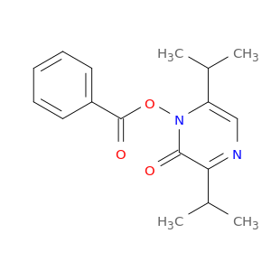 2(1H)-Pyrazinone, 1-(benzoyloxy)-3,6-bis(1-methylethyl)-