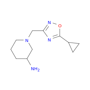 1-[(5-cyclopropyl-1,2,4-oxadiazol-3-yl)methyl]piperidin-3-amine