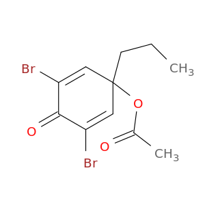 2,5-Cyclohexadien-1-one, 4-(acetyloxy)-2,6-dibromo-4-propyl-