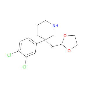 Piperidine, 3-(3,4-dichlorophenyl)-3-(1,3-dioxolan-2-ylmethyl)-, (3S)-