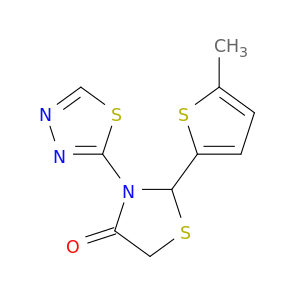 4-Thiazolidinone, 2-(5-methyl-2-thienyl)-3-(1,3,4-thiadiazol-2-yl)-