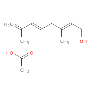 2,5,7-Octatrien-1-ol, 3,7-dimethyl-, acetate, (2E,5E)-