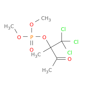 Phosphoric acid,dimethyl ester, ester with 4,4,4-trichloro-3-hydroxy-3-methyl-2-butanone(7CI,8CI)