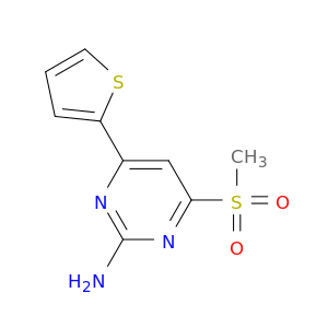 2-Pyrimidinamine, 4-(methylsulfonyl)-6-(2-thienyl)-