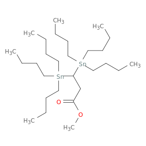 Propanoic acid, 3,3-bis(tributylstannyl)-, methyl ester