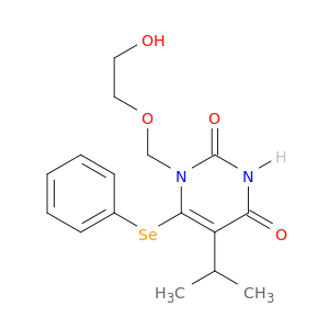 2,4(1H,3H)-Pyrimidinedione,1-[(2-hydroxyethoxy)methyl]-5-(1-methylethyl)-6-(phenylseleno)-