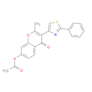 4H-1-Benzopyran-4-one, 7-(acetyloxy)-2-methyl-3-(2-phenyl-4-thiazolyl)-