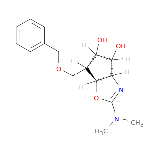 4H-Cyclopentoxazole-4,5-diol, 2-(dimethylamino)-3a,5,6,6a-tetrahydro-6-(phenylmethoxy)methyl-, (3aR,4R,5R,6R,6aS)-