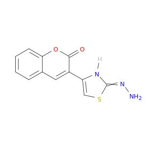2(3H)-Thiazolone, 4-(2-oxo-2H-1-benzopyran-3-yl)-, 2-hydrazone