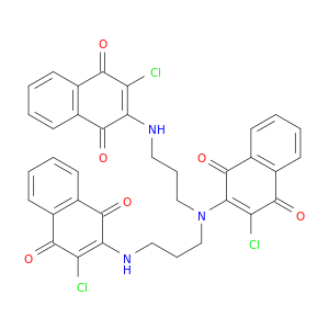 1,4-Naphthoquinone,2,2'-[[(3-chloro-1,4-dihydro-1,4-dioxo-2-naphthyl)imino]bis(trimethyleneimino)]bis[3-chloro-(8CI)