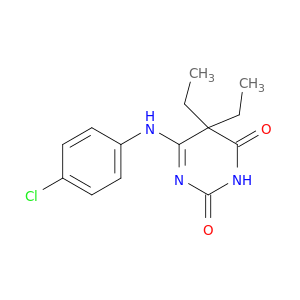 6-[(4-chlorophenyl)amino]-5,5-diethyl-pyrimidine-2,4-dione