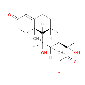 11Β,17Α,21-三羟基孕甾-4-烯-3,20-二酮-D4 (9,11,12,12-D4)