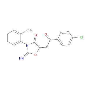 4-Oxazolidinone,5-[2-(4-chlorophenyl)-2-oxoethylidene]-2-imino-3-(2-methylphenyl)-
