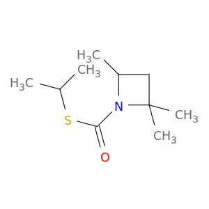 1-Azetidinecarbothioic acid, 2,2,4-trimethyl-, S-(1-methylethyl) ester