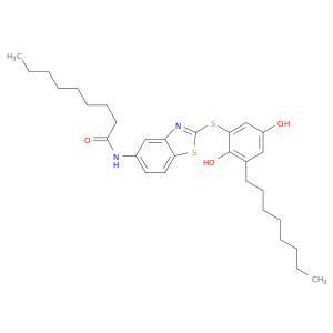 Nonanamide, N-[2-[(2,5-dihydroxy-3-octylphenyl)thio]-5-benzothiazolyl]-