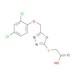 Acetic acid, [[5-[(2,4-dichlorophenoxy)methyl]-1,3,4-oxadiazol-2-yl]thio]-