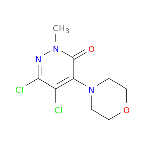 3(2H)-Pyridazinone, 5,6-dichloro-2-methyl-4-(4-morpholinyl)-