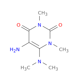 2,4(1H,3H)-Pyrimidinedione, 5-amino-6-(dimethylamino)-1,3-dimethyl-
