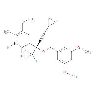 3-{(2s)-4-cyclopropyl-2-[(3,5-dimethoxybenzyl)oxy]-1,1,1-trifluorobut-3-yn-2-yl}-5-ethyl-6-methylpyridin-2(1h)-one