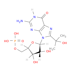 5'-Guanylic acid, 8-(1-hydroxy-1-methylethyl)-