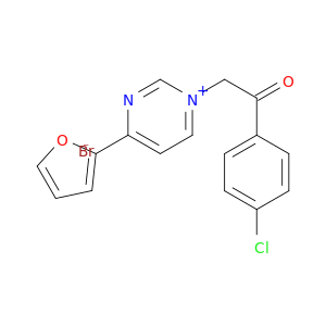 Pyrimidinium, 1-[2-(4-chlorophenyl)-2-oxoethyl]-4-(2-furanyl)-, bromide
