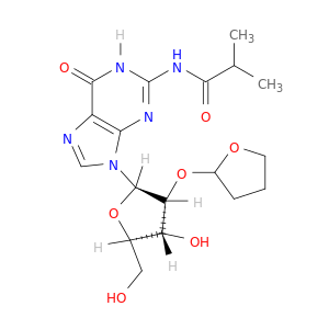 Guanosine, N-(2-methyl-1-oxopropyl)-2'-O-(tetrahydro-2-furanyl)-, (R)-