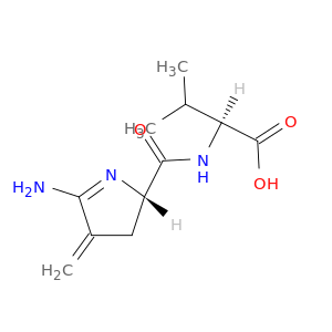 L-Valine, 5-amino-1,5-didehydro-4-methylene-L-prolyl-