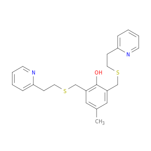 Phenol, 4-methyl-2,6-bis[[[2-(2-pyridinyl)ethyl]thio]methyl]-