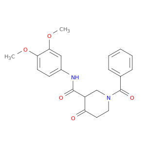 3-Piperidinecarboxamide, 1-benzoyl-N-(3,4-dimethoxyphenyl)-4-oxo-