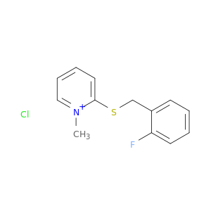 Pyridinium, 2-[[(2-fluorophenyl)methyl]thio]-1-methyl-, chloride