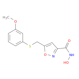 3-Isoxazolecarboxamide, N-hydroxy-5-[[(3-methoxyphenyl)thio]methyl]-