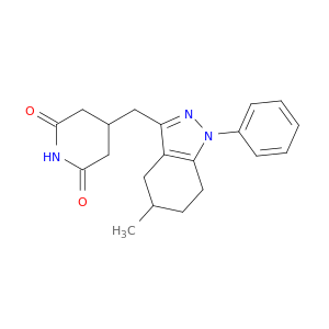 2,6-Piperidinedione,4-[(4,5,6,7-tetrahydro-5-methyl-1-phenyl-1H-indazol-3-yl)methyl]-