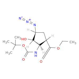 ETHYL (1S*,2R*,3S*,4S*)-4-AZIDO-2-(BOC-AMINO)-3-HYDROXYCYCLOPENTANE-CARBOXYLATE