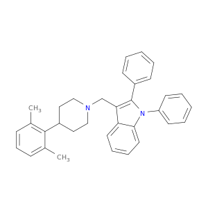 1H-Indole, 3-[[4-(2,6-dimethylphenyl)-1-piperidinyl]methyl]-1,2-diphenyl-