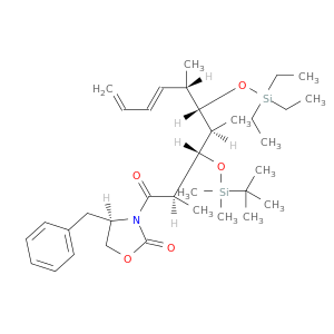 2-OXAZOLIDINONE, 3-[(2R,3S,4R,5S,6S,7Z)-3-[[(1,1-DIMETHYLETHYL)DIMETHYLSILYL]OXY]-2,4,6-TRIMETHYL-1-OXO-5-[(TRIETHYLSILYL)OXY]-7,9-DECADIEN-1-YL]-4-(PHENYLMETHYL)-, (4R)-