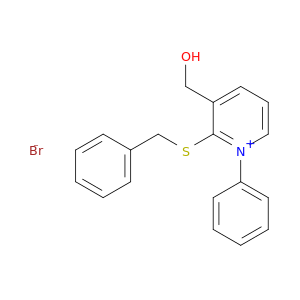 Pyridinium, 3-(hydroxymethyl)-1-phenyl-2-[(phenylmethyl)thio]-, bromide