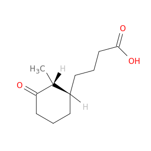 Cyclohexanebutanoic acid, 2-methyl-3-oxo-, cis-