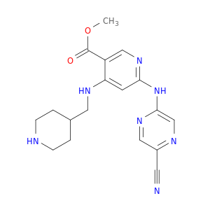 Methyl 6-((5-cyanopyrazin-2-yl)amino)-4-((piperidin-4-ylmethyl)amino)nicotinate