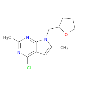 4-Chloro-2,6-dimethyl-7-((tetrahydrofuran-2-yl)methyl)-7H-pyrrolo[2,3-d]pyrimidine
