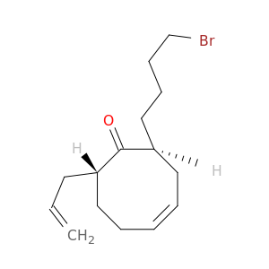 4-Cycloocten-1-one, 2-(4-bromobutyl)-8-(2-propenyl)-, trans-