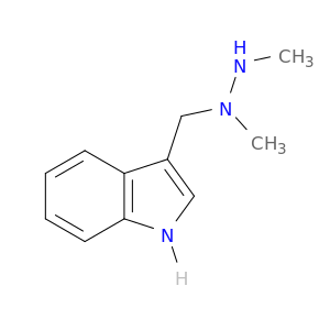 1H-Indole, 3-[(1,2-dimethylhydrazino)methyl]-
