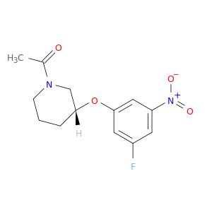 Piperidine, 1-acetyl-3-(3-fluoro-5-nitrophenoxy)-, (3R)-
