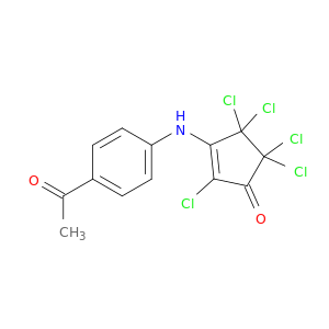 2-Cyclopenten-1-one, 3-[(4-acetylphenyl)amino]-2,4,4,5,5-pentachloro-